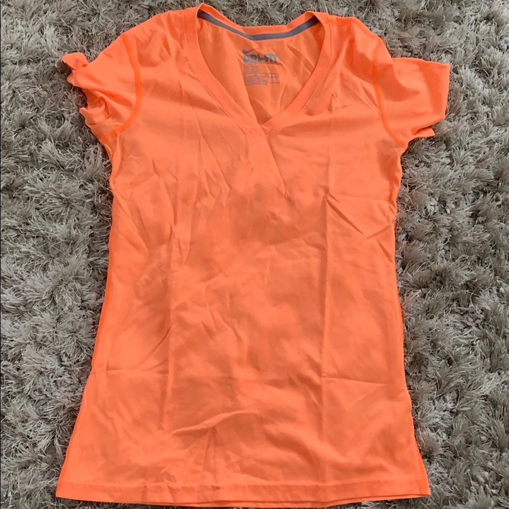 Orange Nike dri-fit t-shirt